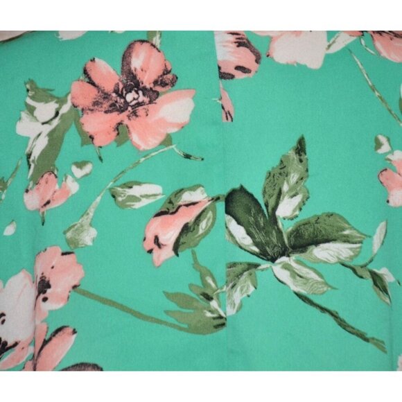 Eleven Oaks Mint Green & Pink Floral Open Front Poncho Cardigan Kimono Ladies M - Picture 8 of 12